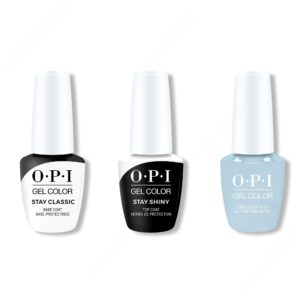 OPI GelColor Combo - Stay Classic Base, Shiny Top & This Color Hits All The High Notes