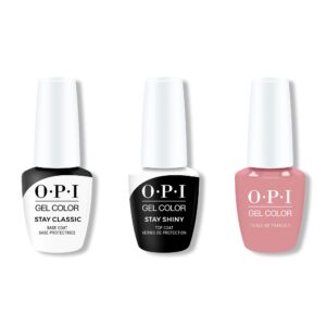 OPI GelColor Combo - Stay Classic Base, Shiny Top & Tickle My France-y