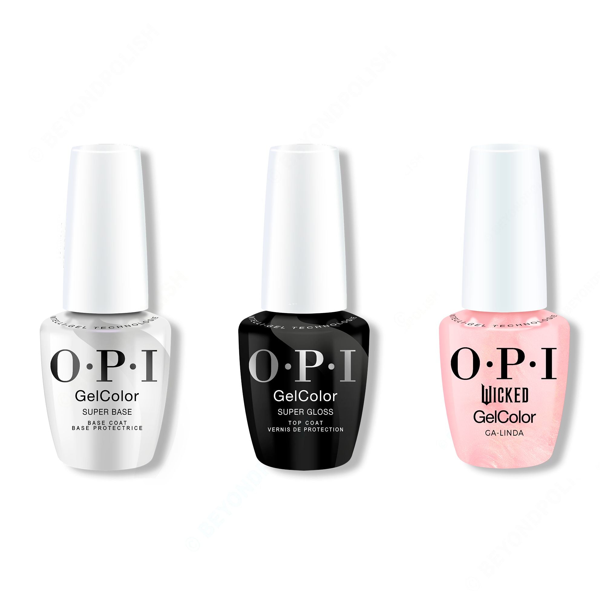 OPI GelColor Combo - Super Base, Super Gloss Top & Ga-Linda