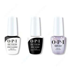 OPI GelColor Intelli-Gel Combo - Super Base Coat, Super Gloss Top Coat & Case of Glamnesia