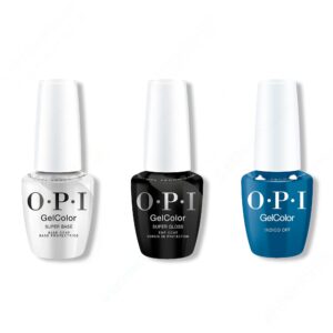 OPI GelColor Intelli-Gel Combo - Super Base Coat, Super Gloss Top Coat & IndiGO off