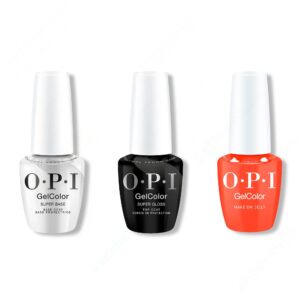 OPI GelColor Intelli-Gel Combo - Super Base Coat, Super Gloss Top Coat & Make ‘Em Jelly