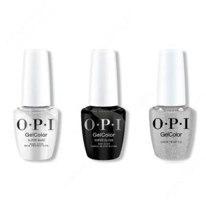 OPI GelColor Intelli-Gel Combo - Super Base Coat, Super Gloss Top Coat & OPI’m Frosted