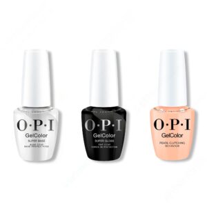 OPI GelColor Intelli-Gel Combo - Super Base Coat, Super Gloss Top Coat & Pearl-Clutching Behavior