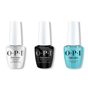 OPI GelColor Intelli-Gel Combo - Super Base Coat, Super Gloss Top Coat & Reality Check Ya Out