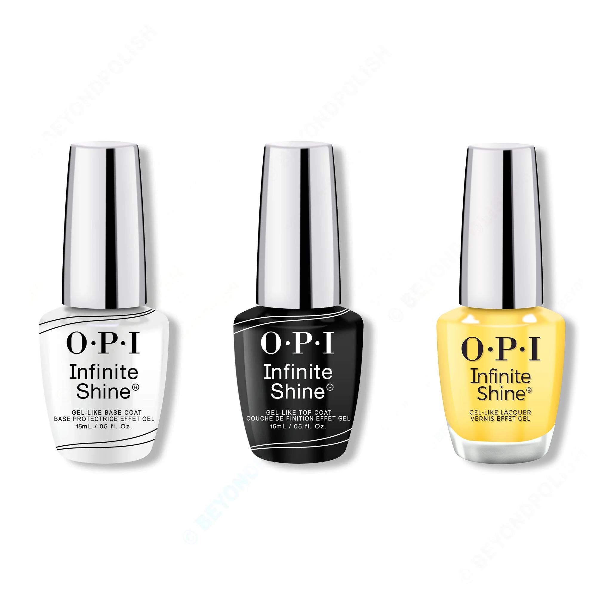 OPI - Infinite Shine Combo - Base, Top & Keep Up Buttercup