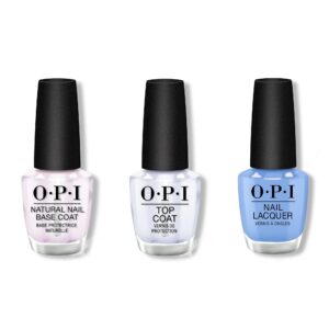OPI - Nail Lacquer Combo - Base, Top & Blue Them All Away