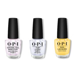 OPI - Nail Lacquer Combo - Base, Top & Daffodil Duck Walk