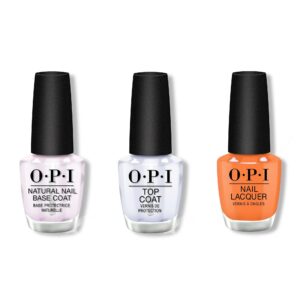 OPI - Nail Lacquer Combo - Base, Top & Prideful Peach