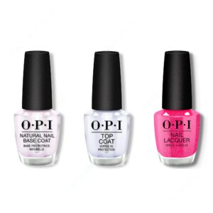 OPI - Nail Lacquer Combo - Base, Top & Lollypoppin' Bubblegum