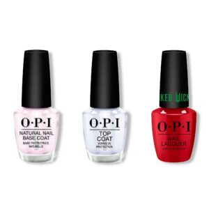 OPI - Nail Lacquer Combo - Base, Top & Nessa-Ist Rose
