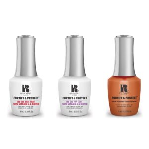 Red Carpet Manicure - Fortify & Protect Combo - Base, Top & Ahead Of The Game 0.3 oz