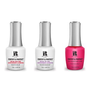 Red Carpet Manicure - Fortify & Protect Combo - Base, Top & Cherry Blossom Beauty 0.3 oz