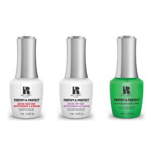Red Carpet Manicure - Fortify & Protect Combo - Base, Top & Envy Of The Town 0.3 oz