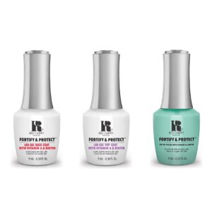 Red Carpet Manicure - Fortify & Protect Combo - Base, Top & Front And Center 0.3 oz