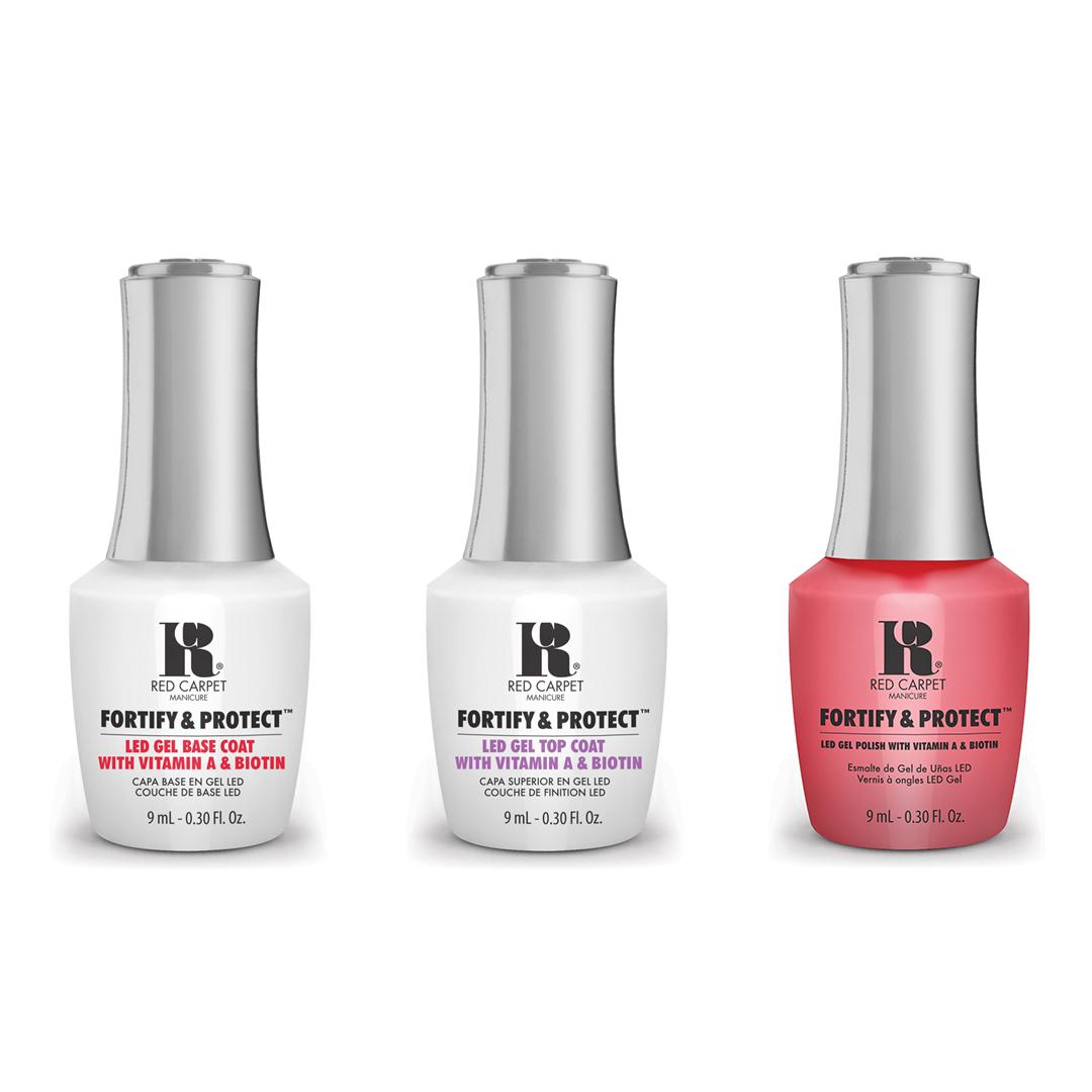 Red Carpet Manicure - Fortify & Protect Combo - Base, Top & On Set Antics 0.3 oz