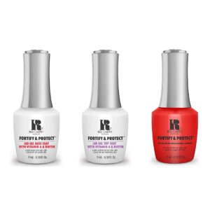 Red Carpet Manicure - Fortify & Protect Combo - Base, Top & Red-Y To Party 0.3 oz