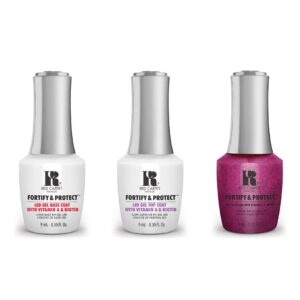 Red Carpet Manicure - Fortify & Protect Combo - Base, Top & Up Close And Personal 0.3 oz