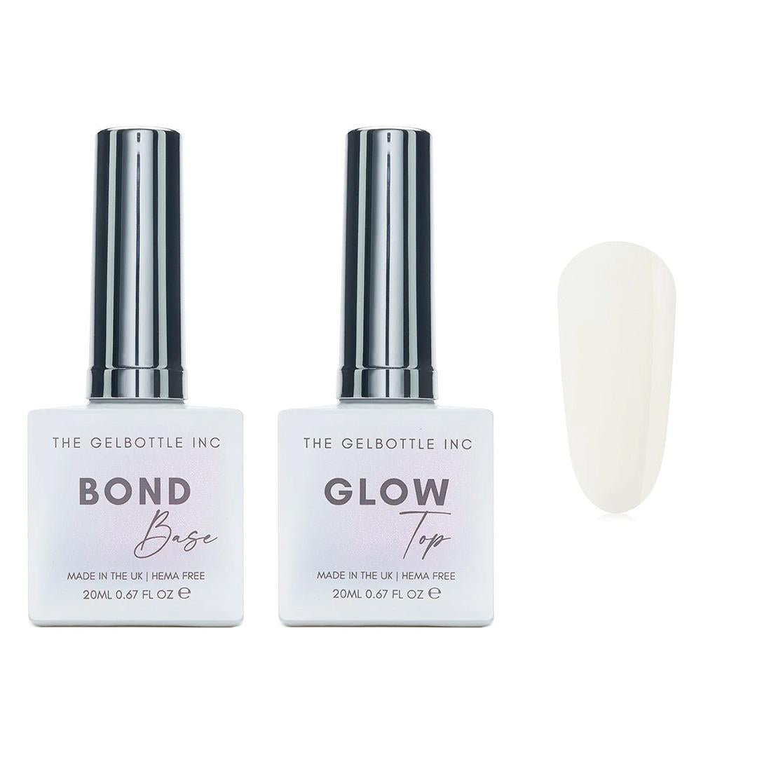The GelBottle Inc - Gel Combo - Bond Base, Glow Top & Hema-Free Paint - Blanc