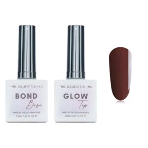 The GelBottle Inc - Gel Combo - Bond Base, Glow Top & Hema-Free Paint - Chocolate