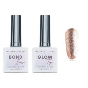 The GelBottle Inc - Gel Combo - Bond Base, Glow Top & Hema-Free Paint - Rose Gold