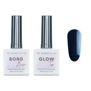 The GelBottle Inc - Gel Combo - Bond Base, Glow Top &  Hema-Free Paint - Royal Navy