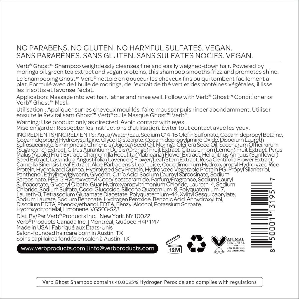 VERB - Ghost Shampoo 32 oz 946 ml